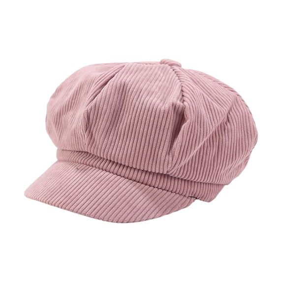 Women's Retro Corduroy Newsboy Cap British Style Octagonal Painter Hat for Adults Breathable Soft Autumn Winter Fashion Headwear Everyday Casual Apparel Accessory
