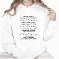 thumbnail image 1 of Women's Retro Friends Christmas Song Graphic Cotton Hooded Long-Sleeved Sweatshirt White S-2XL, 1 of 6