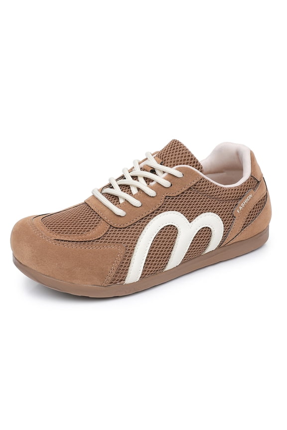 Women's Retro German Training Sneakers - Low-Top Breathable Mesh Sneakers with Sole, Lace-Up Round Toe Retro Casual Sports Shoes Suitable for Gym, Casual Attire &, German, Women Shoes