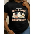 thumbnail image 1 of Women's Retro Halloween Christmas Graphic Tee T Shirt Top Short Sleeve Round Neck Comfortable Black S-5XL, 1 of 5