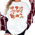 thumbnail image 1 of Women's Retro Heirloom Tomato Gardening Cottagecore Graphic Cotton T Shirt Short Sleeve Round Neck Top White S-5XL, 1 of 5