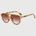 thumbnail image 1 of Women's Retro-Inspired Double-Bridge Square Sunglasses - Tortoise Shell Frame - Brown Lens, 1 of 4