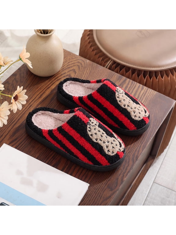 Women's Retro Leopard Print Slippers Plush Cotton Slippers Warm Indoor Home Shoes for Winter Relaxation Cozy Footwear Everyday
