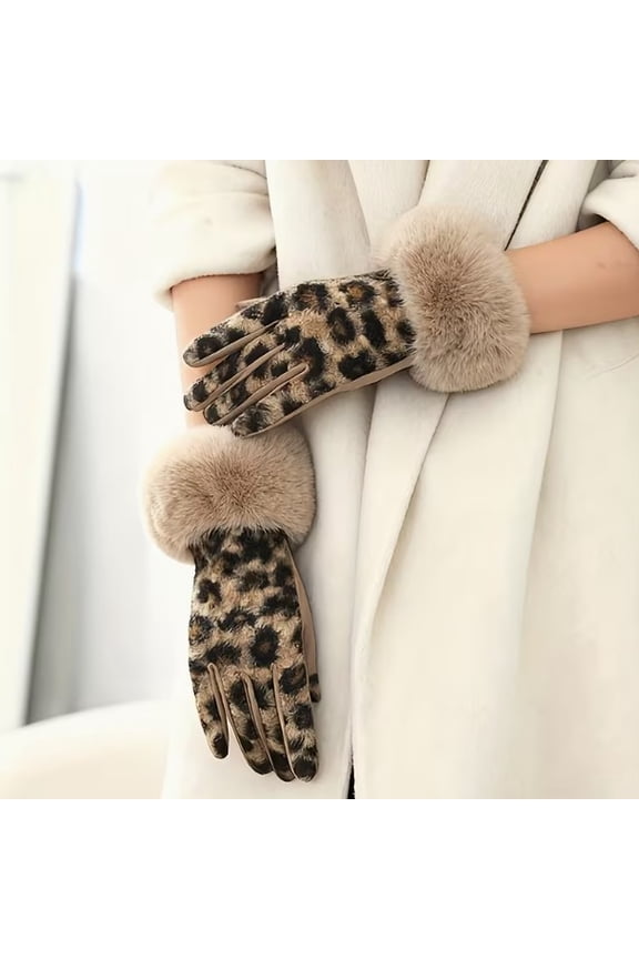Women's Retro Leopard Print Winter Jacket - One Size Fits All, Stylish and Warm Outdoor Gear