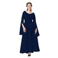 thumbnail image 1 of Women's Retro Medieval Dress Vintage Long Sleeve Renaissance Dress Plus Size Gothic Costumes Maxi Long Dress, 1 of 6