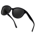 thumbnail image 1 of Women's Retro Oversized Cat-Eye Polarized Sunglasses Havana Tortoise Frame Brown Gradient UV400 Protection Vintage Glamour for Daily Wear & Holiday Photos, 1 of 9