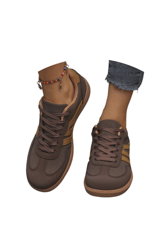 Women's Retro Patchwork Leopard Print Casual Sneakers Fashion Flat Sole Comfortable Walking Shoes Lightweight Breathable Daily Wear