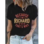 Womens Retro Personalized Richard Name T-Shirt