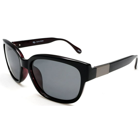 Women's Retro Polarized Horn Rimmed Sunglasses - Gloria Swanson, Black