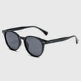 thumbnail image 1 of Women's Retro Round Cat-Eye Sunglasses- Black Frame - Gray Lens, 1 of 4