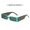 thumbnail image 1 of Retro Small Square Frame Womens Sunglasses With Transparent Colorful Lenses PC Frame Fashion Eyewear Big Frame, 1 of 3