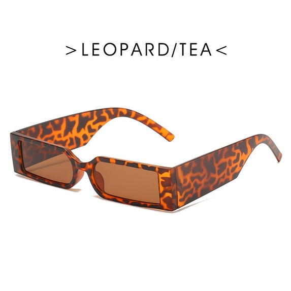 Retro Small Square Frame Womens Sunglasses With Transparent Colorful Lenses PC Frame Fashion Eyewear Big Frame