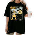 thumbnail image 1 of Women's Retro "Stay Salty Melt ICE" Rain Girl Salt Graphic T Shirt Vintage Funny Comfortable Short Sleeve Round Neck Top Black S-5XL, 1 of 5