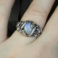 thumbnail image 1 of Women's Retro Style Snake Branch Flower Moonstone Ring, 1 of 3