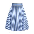 thumbnail image 1 of Women's Retro - Style Striped Skirt - Casual, Knee - Length, Suitable for Daily Wear, 1 of 5