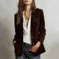 thumbnail image 1 of Women's Retro Suede Leather Jacket, Notch Lapel Single Breasted Work Coat, Slim Fit Casual Blazer, Elegant Outerwear, Vintage Style Trench Coat, Comfortable Daily Wear Wine XL, 1 of 7