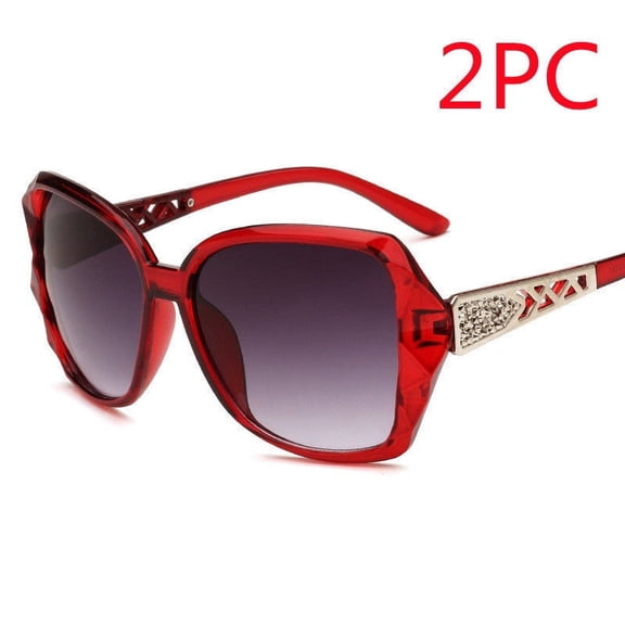 Womens Retro Sunglasses UV Protection Fashion Resin Lens PC Metal Frame Large Frame Design and Stylish Look Trendy Sun