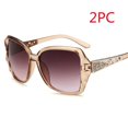 thumbnail image 1 of Womens Retro Sunglasses UV Protection Fashion Resin Lens PC Metal Frame Large Frame Design and Stylish Look Trendy Sun, 1 of 3