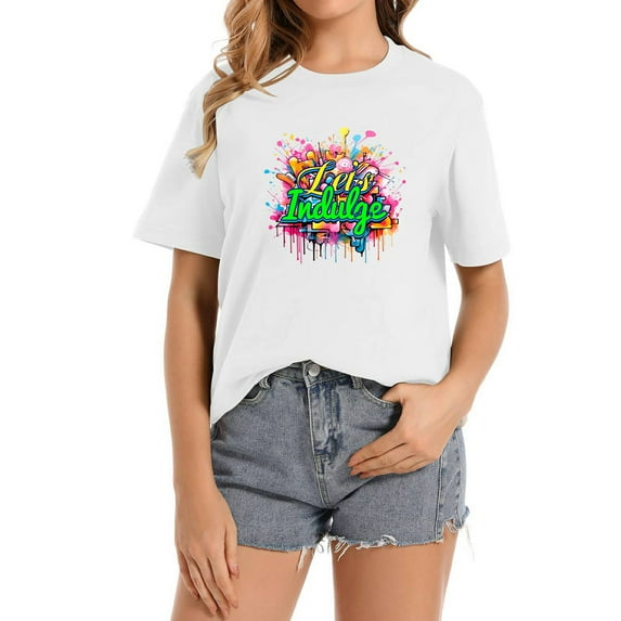 Women's Retro T Shirt - Round Neck, Retro Graphics