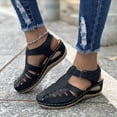 thumbnail image 1 of Women's Summer Slides Shoes Comfortable Retro Wedge Sandals with Closed Toe and Hollo w Design - Perfect for Casual Wear and Slingback Style, 1 of 20