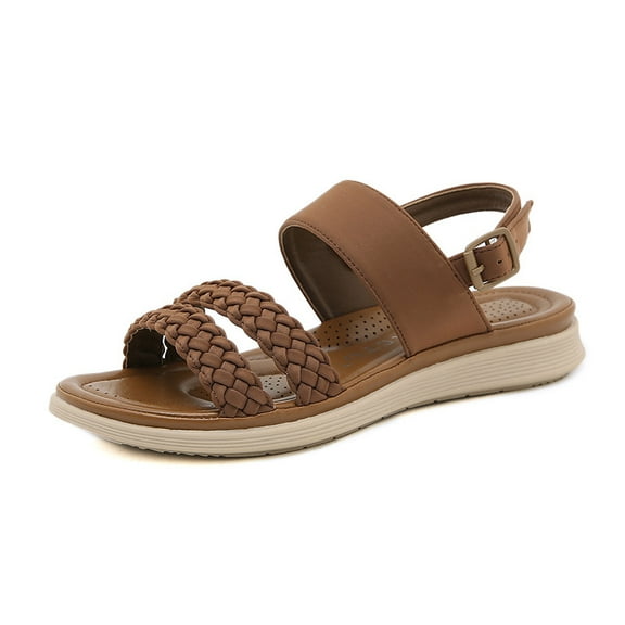 Women's Retro Woven Double Strap Sandals - Breathable Comfort Lightweight Summer Shoes