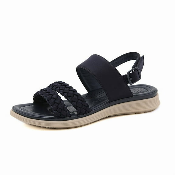 Women's Retro Woven Double Strap Sandals - Breathable Comfort Lightweight Summer Shoes