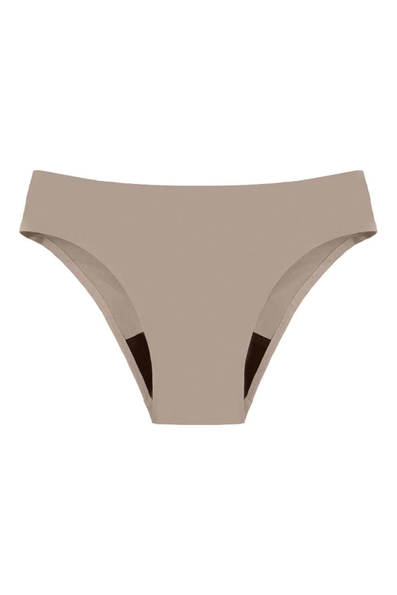 Women's Reusable Cheeky Leakproof Period Underwear, Light Absorbency Slim Fit SIZE UP 4XL 23# Khaki