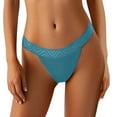 thumbnail image 1 of Women's Reusable Thong Lace Underwear 4 Solid Color Sexy Design, 1 of 1