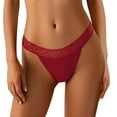 thumbnail image 1 of Women's Reusable Thong Lace Underwear 4 Solid Color Sexy Design, 1 of 2