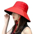 thumbnail image 1 of Women's Reversible Bucket Hat UV Protection Packable Travel Cap Wide Brim Sun Hats 2026 Summer Beach Sun Hat Reversible Bucket UV Protection Safari Boonie Hats Golf Wide Brim, 1 of 7