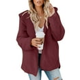 thumbnail image 1 of Women's Reversible Hooded Winter Jacket With Pockets Stylish & Warm Outerwear Justified Jacket Long Coat Women Womens Zip up Women's Jacket Thin Jacket for Women Er Tech Jacket Leopard Trim Anorak, 1 of 7