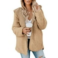 thumbnail image 1 of Women's Reversible Hooded Winter Jacket With Pockets Stylish & Warm Outerwear Justified Jacket Long Coat Women Womens Zip up Women's Jacket Thin Jacket for Women Er Tech Jacket Leopard Trim Anorak, 1 of 7