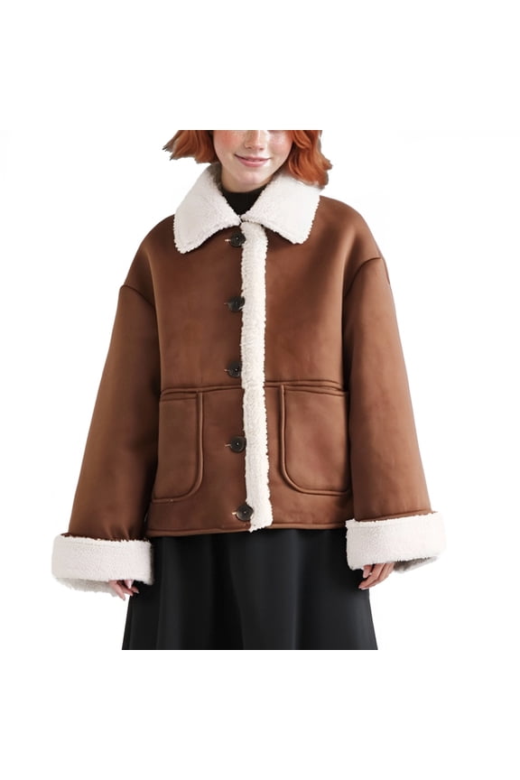 Women's Reversible Patch Pocket Casual Jacket Long Sleeve Lightweight Comfortable Outerwear for Everyday Wear