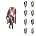 thumbnail image 1 of Women's Reversible Teddy Long Coat â Oversized Shearling Zip-Up Hooded Jacket with Pockets, 2025 Winter Casual Outerwear, 1 of 9