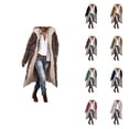 thumbnail image 1 of Women's Reversible Teddy Long Coat â Oversized Shearling Zip-Up Hooded Jacket with Pockets, 2025 Winter Casual Outerwear, 1 of 6