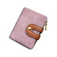 thumbnail image 1 of MINKUROW Women's Rfid Small Bifold Leather Wallet Ladies Mini Zipper Coin Purse id card Pocket,Slim Compact Thin, 1 of 6