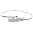 thumbnail image 1 of Women's Rhinestone Angel Wings Skinny Elastic Chain Punk Wedding Belt Piece Stretch Waistband, 1 of 2