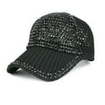 thumbnail image 1 of Women's Rhinestone Baseball Cap with Ponytail Hole, Adjustable Crystal Embellished Mesh Hat, Breathable Sparkling Sun Hat for Outdoor Sports and Casual Fashion, 1 of 7