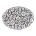 thumbnail image 1 of Women's Rhinestone Bling Flower Oval Belt Buckle, 1 of 2