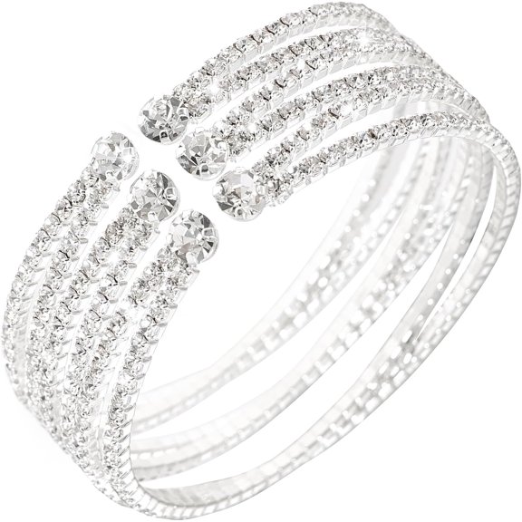 Women's Rhinestone Bracelet Multi-Layered Crystal Cuff Bracelet Multi-Layered Bracelet