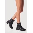 thumbnail image 1 of Women's Rhinestone Buckle Detail Mid Heel Booties, 1 of 6
