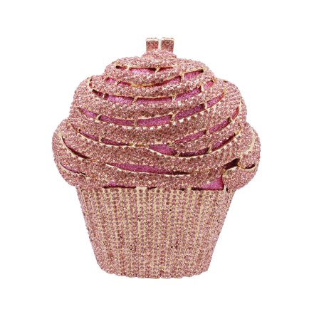 Women's Rhinestone Clutch Purse Luxury Ice Cream Handbag Sparkling Crystal Evening Bag for Wedding Party Cocktail