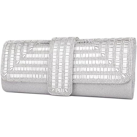 Women's Rhinestone Clutch Purses Evening Bags Sparkling Glitter Formal Party Purse Wedding Cocktail Prom Bags with Chain