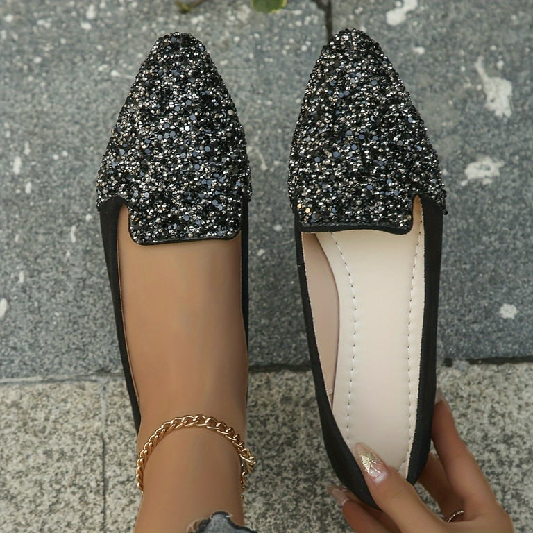 Bling bling flat shoes deals