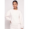 thumbnail image 1 of Women's Rhinestone Drop Shoulder Fleece Lined Sweatshirt, 1 of 4