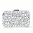 thumbnail image 1 of Women's Rhinestone Evening Clutch Purse Luxury Crystal Minaudiere Handbag Wedding Party Prom Bag with Chain Strap, 1 of 8
