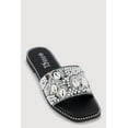 thumbnail image 1 of Women's Rhinestone Faux Pearl Cowrie Shell Slide Sandals, 1 of 3