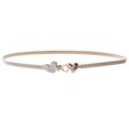 thumbnail image 1 of Women's Rhinestone Heart Skinny LOVE Buckle Piece Stretch Waist Chain Belt, 1 of 2
