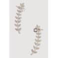 thumbnail image 1 of Women's Rhinestone Leaf Clip On Crawler Earrings, 1 of 3