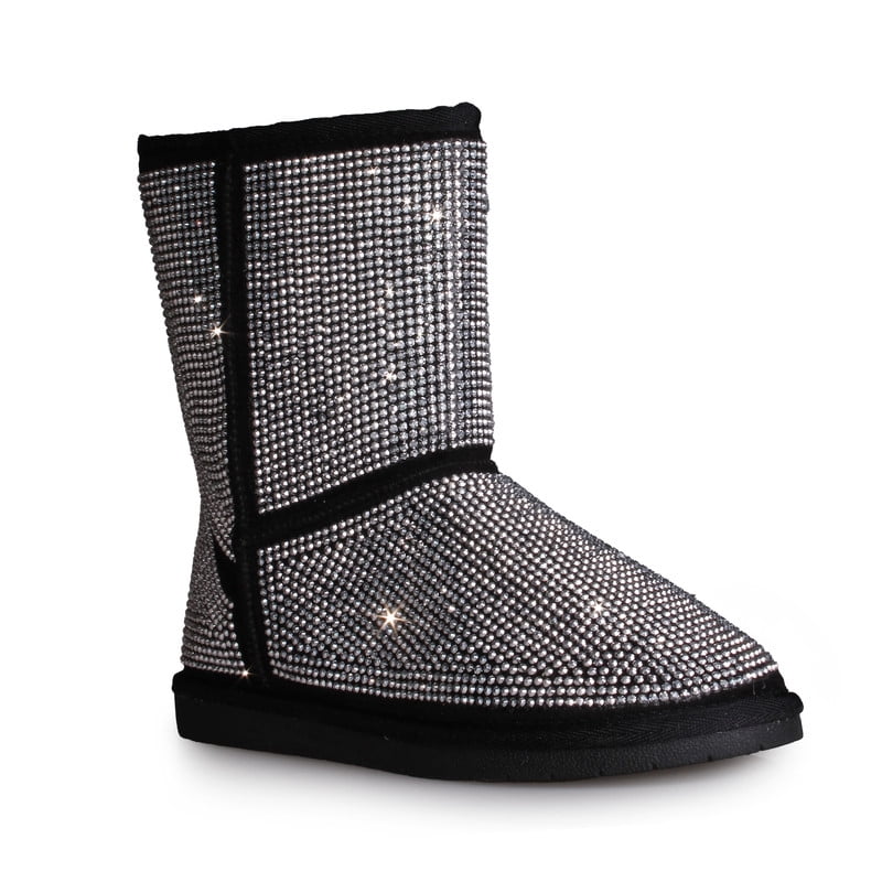 Women’s Rhinestone Mid-Calf Winter Snow Boots